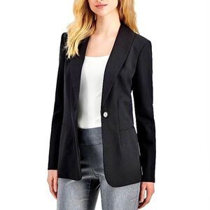 Black Petite Fitted Blazer M